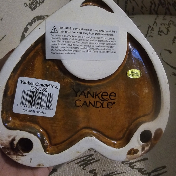 Yankee Candle Mr/Mrs Bonesy Candle holder NWT Dia de los muertos decor - Picture 4 of 6